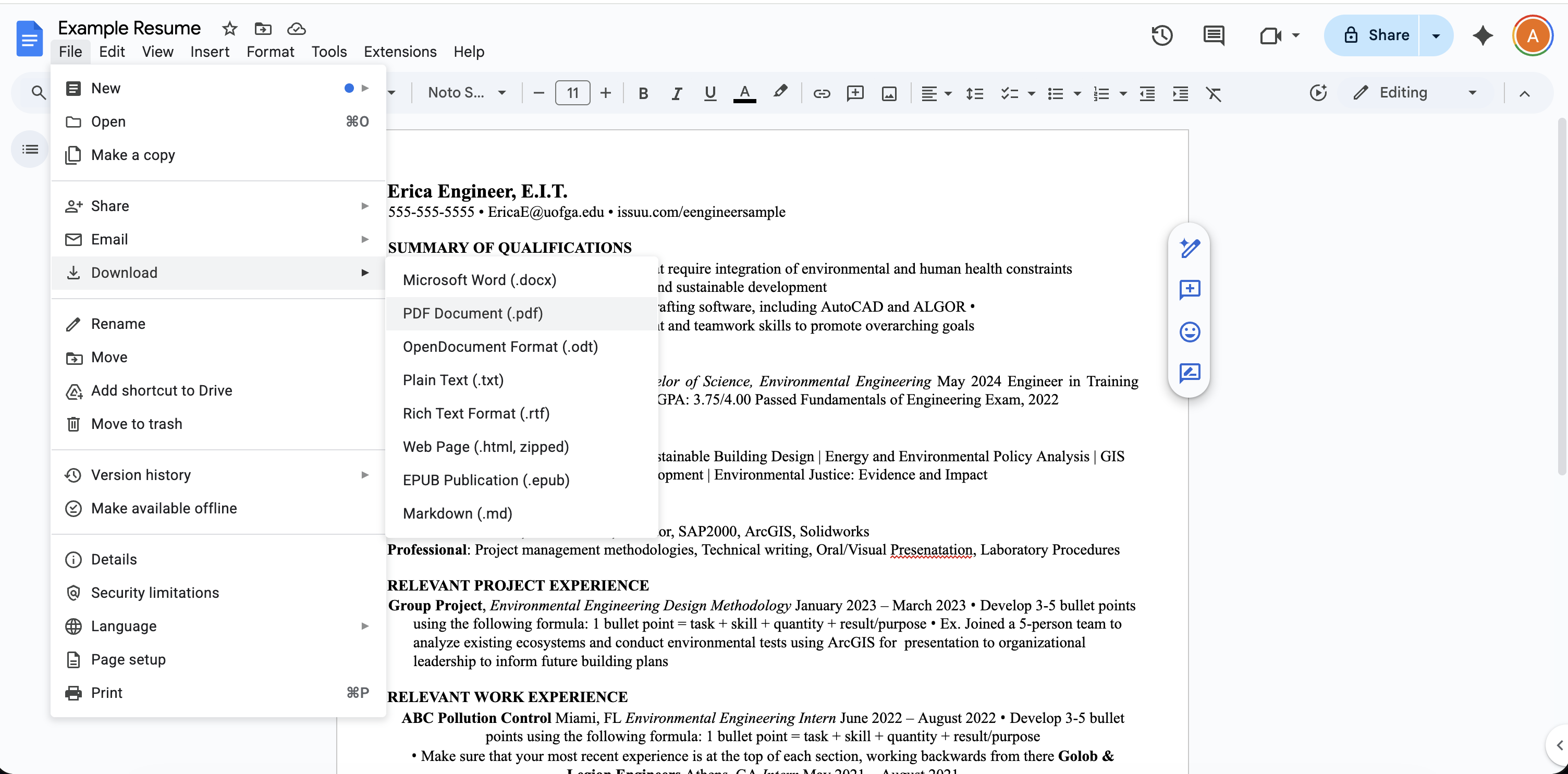 Upload your resume in the tool
